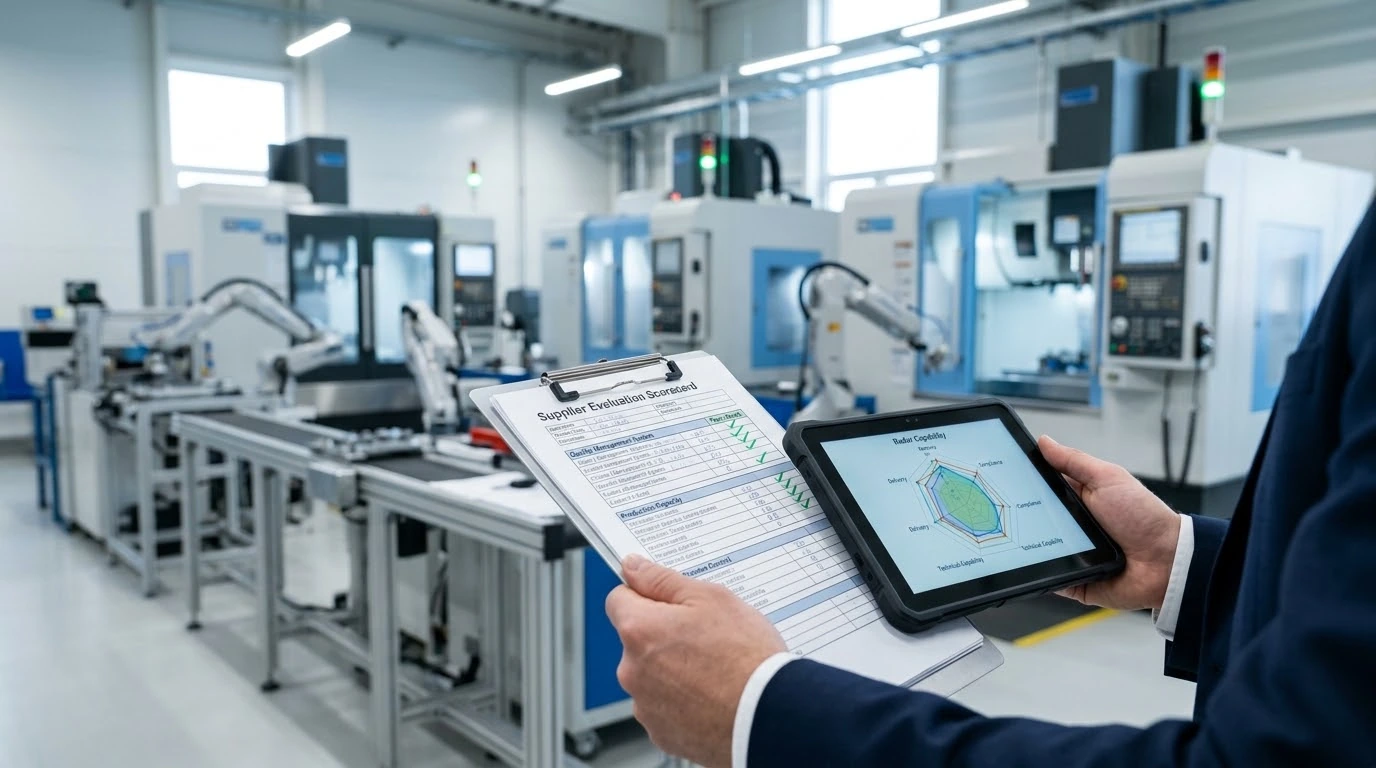 QTEK auditor assessing vendor manufacturing capability on shop floor